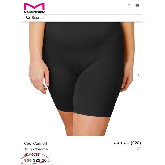 3XL PLUS THIGH SLIMMERS MAIDENFORM FLEXEES COOL COMFORT 2-PACK - Picture 5 of 13